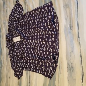 Nwt! Black Brown 1826 short sleeve button down collar shirt